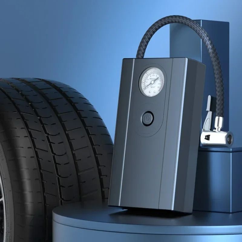 12V Portable Electric Air Compressor and Tire Inflator with Pointer Pressure Display for Car Tires