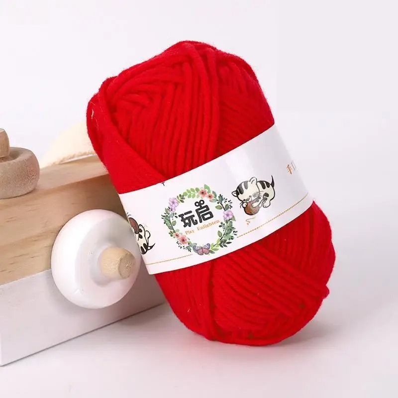 25g Baby Milk Cotton Yarn Soft Thread Mini Roll for Amigurumi Dolls DIY Crochet Sweaters and Crafts