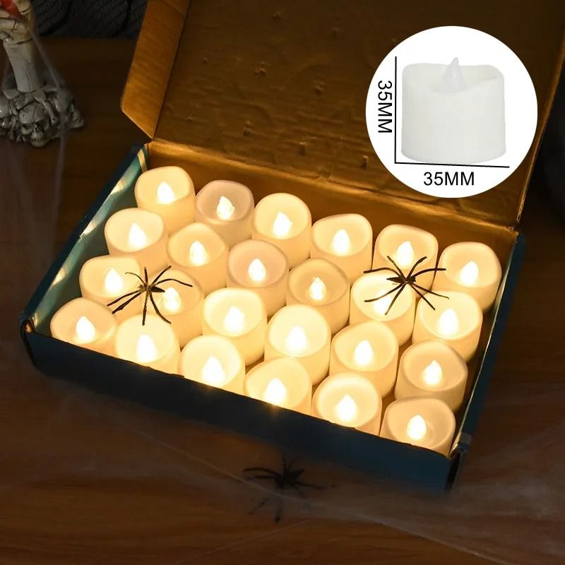2 Types Flameless LED Candle Lights Simulated Electric Candles for Wedding Christmas and Halloween Decor
