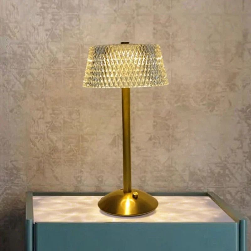 Acrylic Stepless Dimmable LED Table Lamp USB Powered Bedside Night Light for Kids Nursery