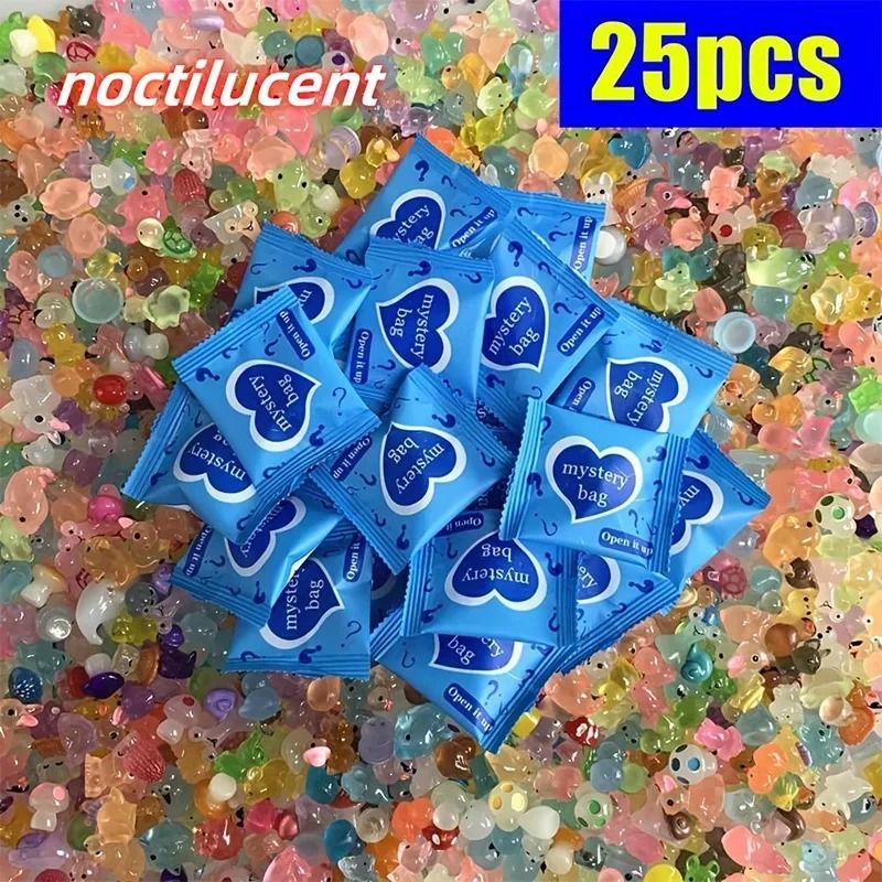 Luminous Animal & Mushroom Miniature Mystery Surprise Bags for Fairy Garden Decor