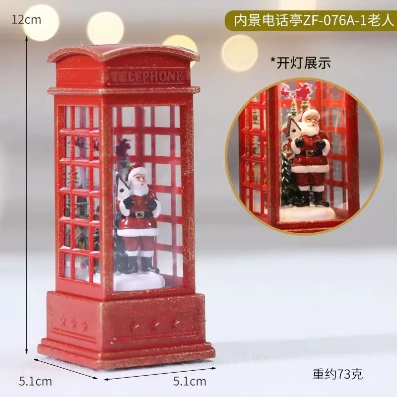 2026 Christmas Crystal Ball LED Light Ornament Festive Train & Santa Claus Holiday Decoration