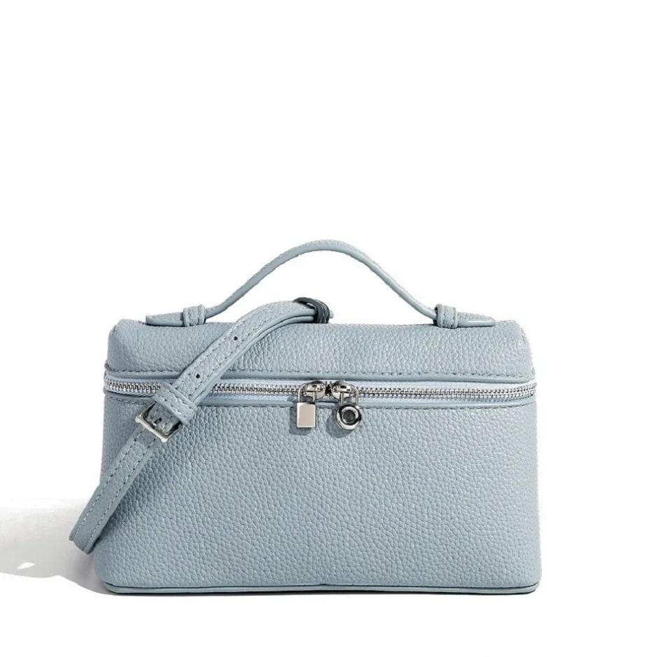 Lychee Grain Leather Mini Lunch Box Crossbody Bag Niche Designer Handbag