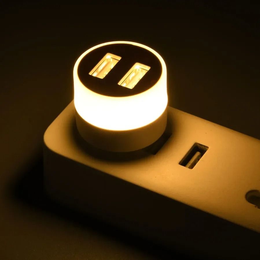 Ultra-Compact Mini USB LED Plug-In Night Light Portable Reading Lamp for Laptops & Power Banks