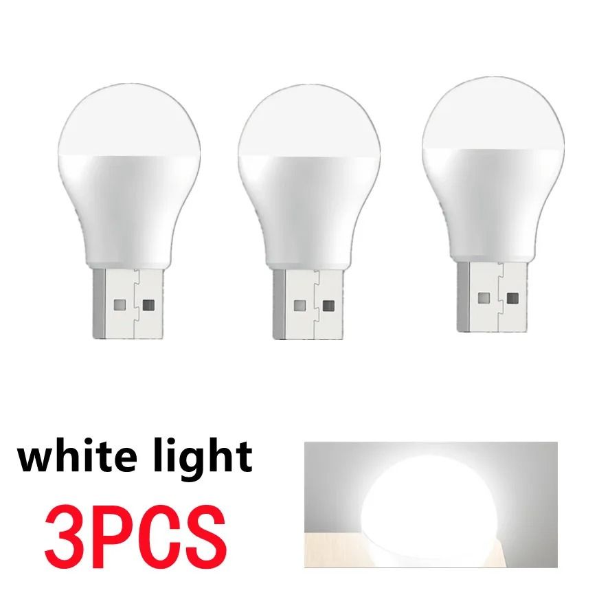 Ultra-Mini USB Plug-In LED Round Night Light Portable Eye Protection Lamp for Laptops, Power Banks & Bedrooms