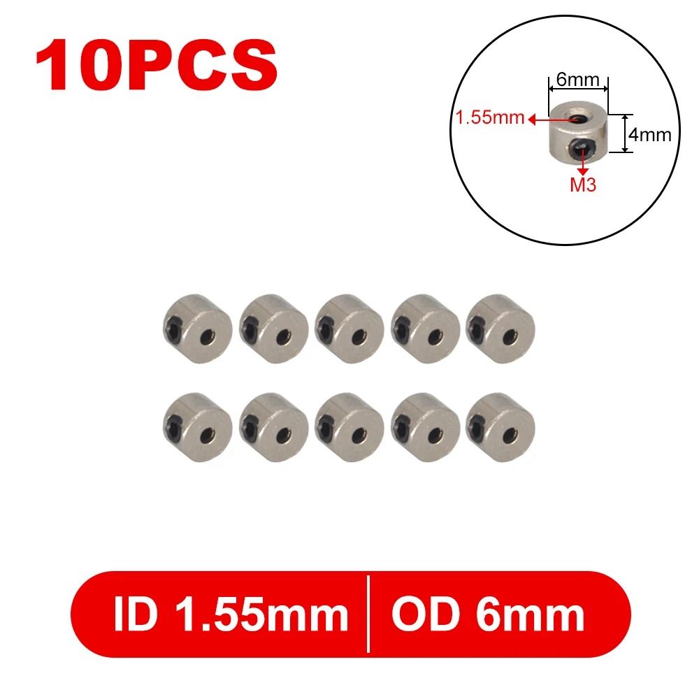 10Pcs Metal Wheel Lock Collar Shaft Axle Bushing Landing Gear Stopper for RC Model