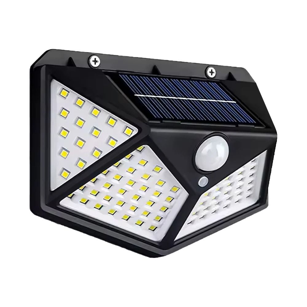 100 LED Outdoor Solar Patio Wall Light Waterproof Exterior Garden Fence Decor