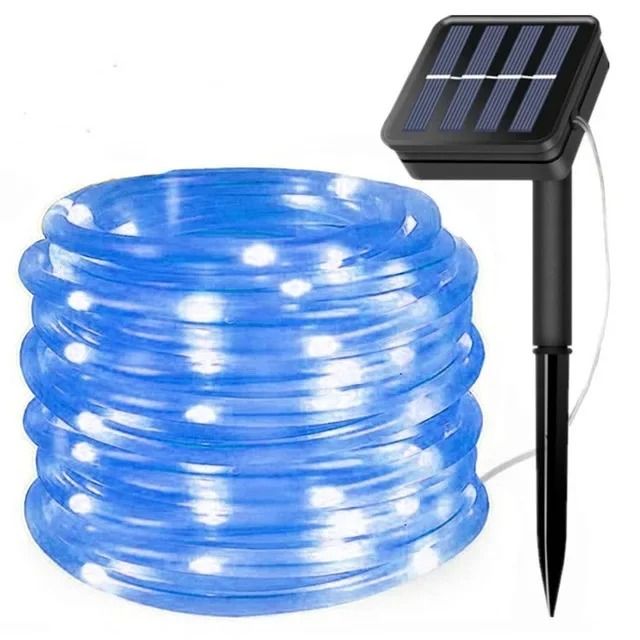300 LED Solar Rope Strip Lights Outdoor Waterproof Fairy String Garden Decor