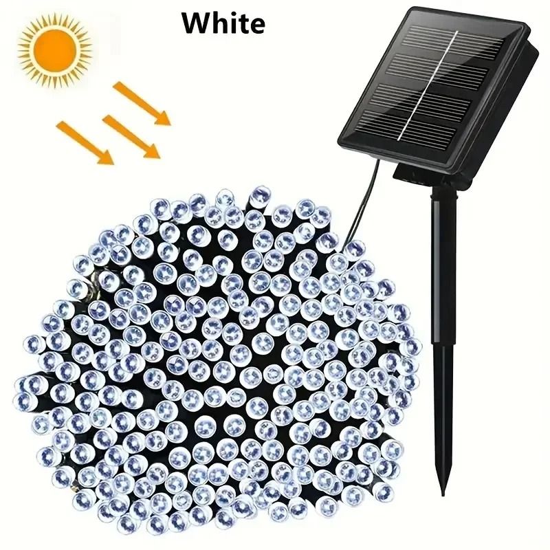 Outdoor Solar Light String LED Waterproof Garden Decor Christmas Fairy Garland