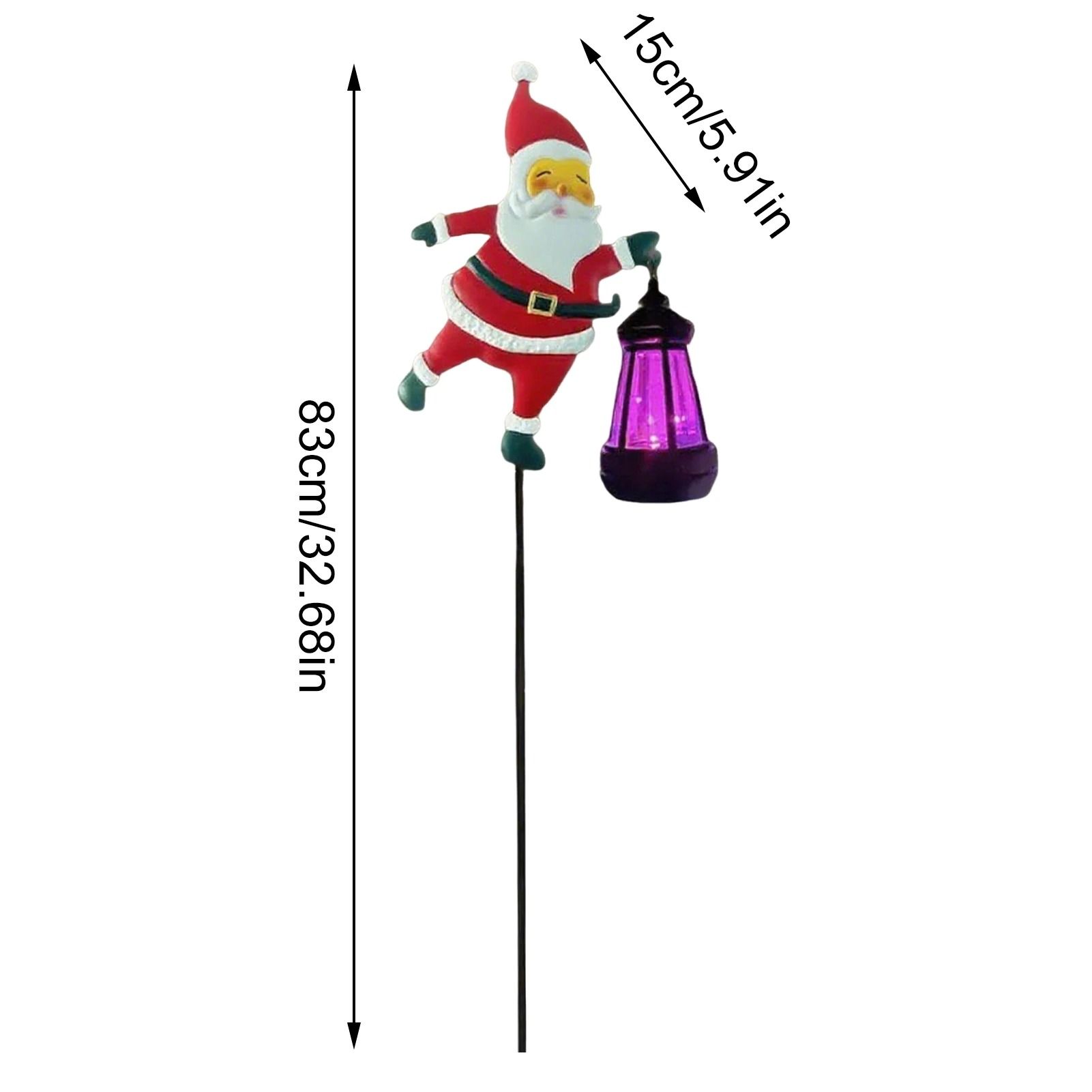 Christmas Solar Santa Claus Kettle Lights Lawn LED Night Light Outdoor Decor