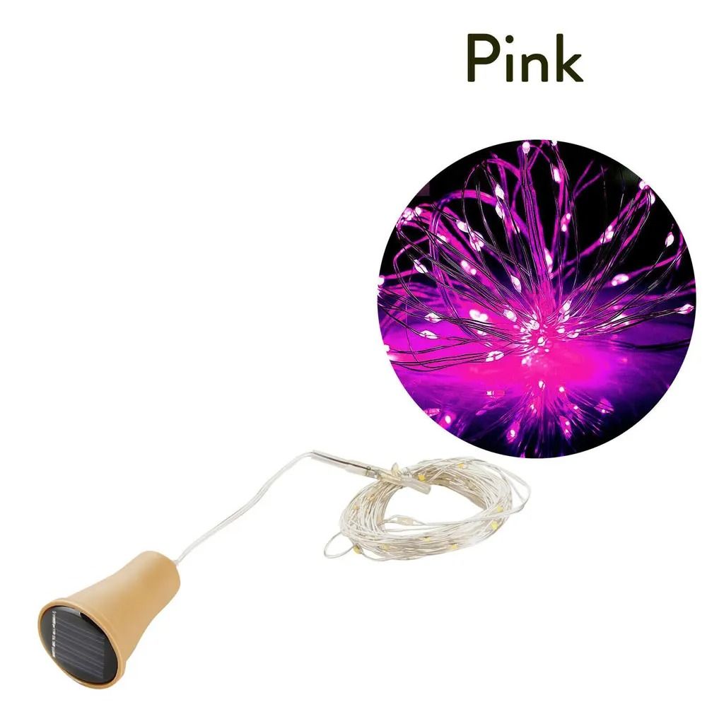 Solar Wine Bottle Cork Lights Outdoor LED Copper Wire Fairy Garland Home Decor