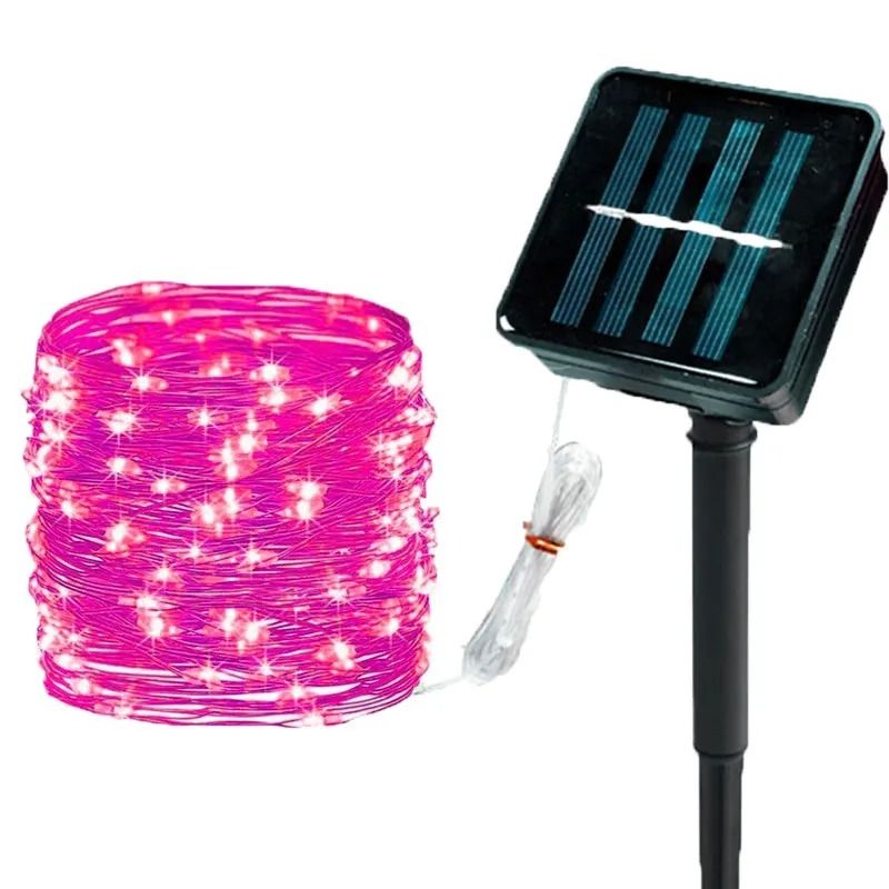 Solar Outdoor Copper Wire Fairy String Lights Waterproof LED Garden Garland