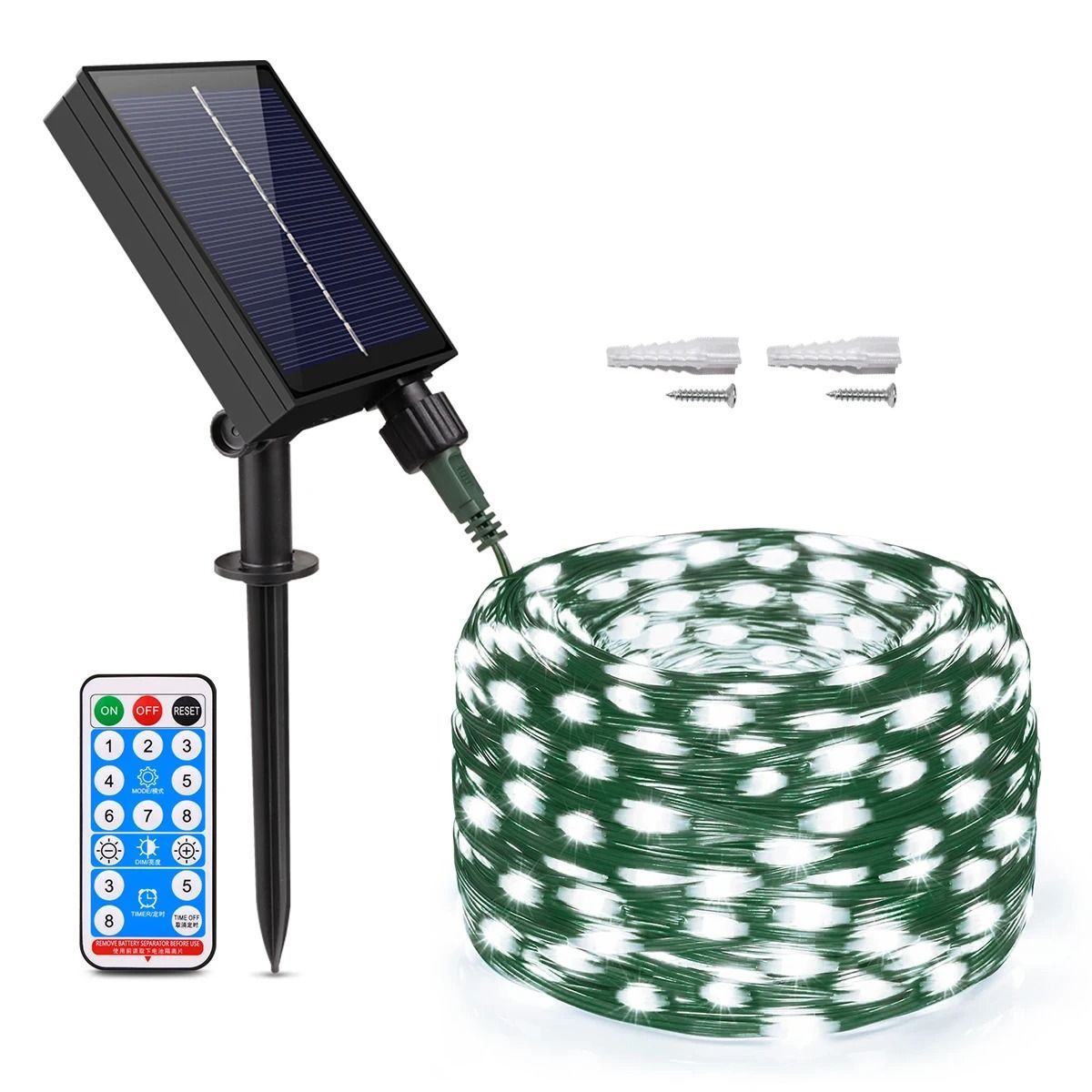 Solar Outdoor Fairy String Lights Ultra Bright Waterproof LED Garden Decor