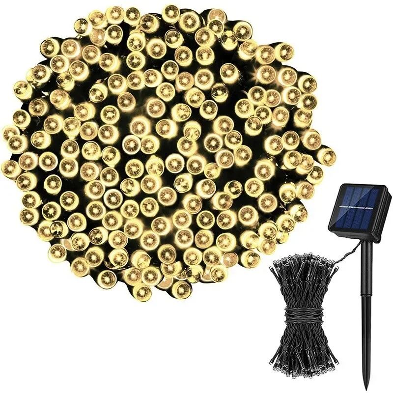 Solar Outdoor LED Fairy String Lights 6V Waterproof Garden Holiday Decor