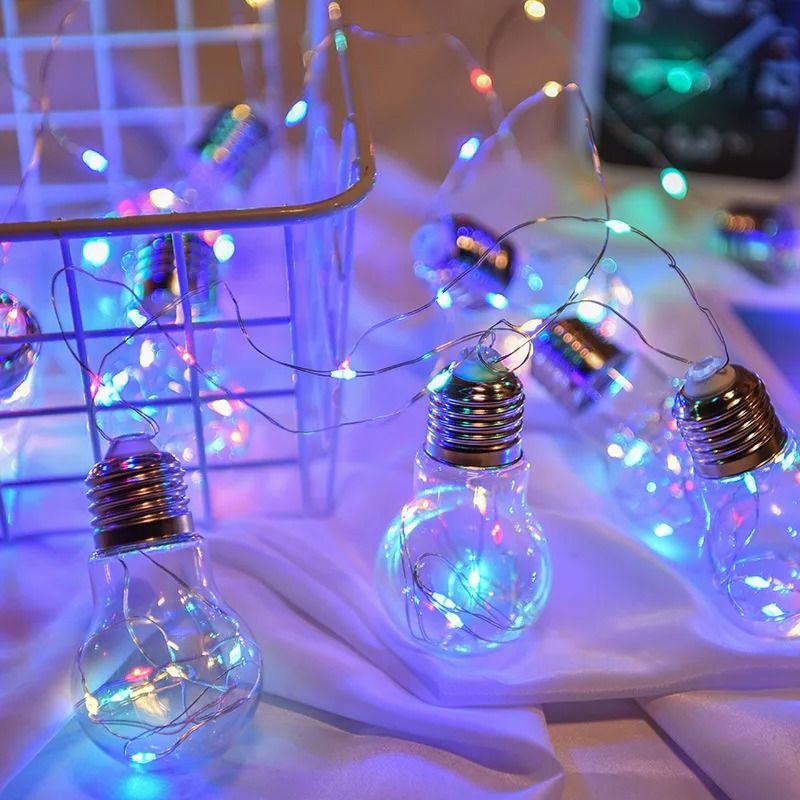 Solar Outdoor Globe Bulb LED Fairy String Lights IP65 Waterproof Garden Decor