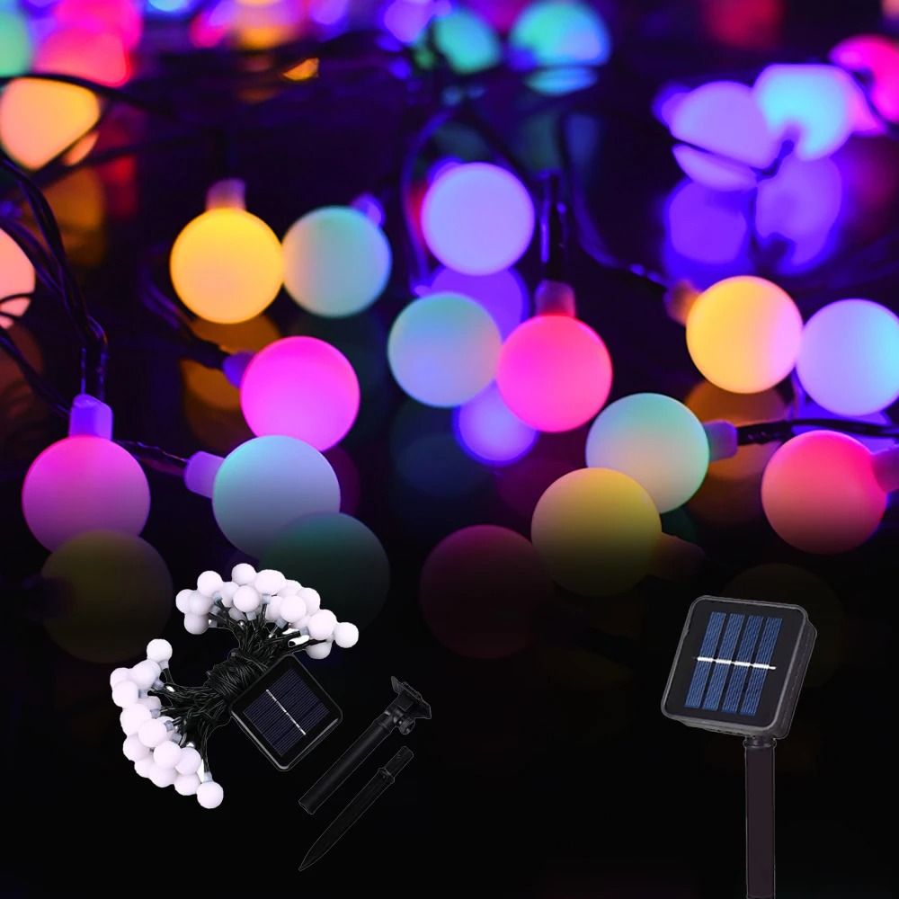 100 LED Solar Outdoor Flower Fairy String Lights Waterproof Garden Holiday Decor