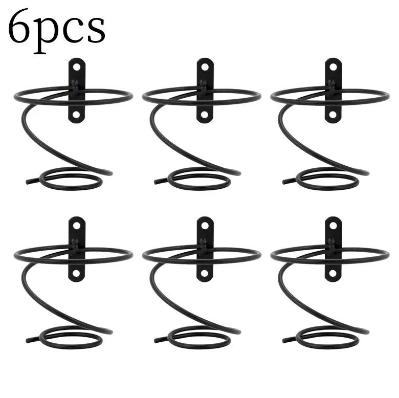 Pack of 6 Wall Mounted Wine Racks Heavy-Duty Metal Wine Bottle Display Holder Organizer