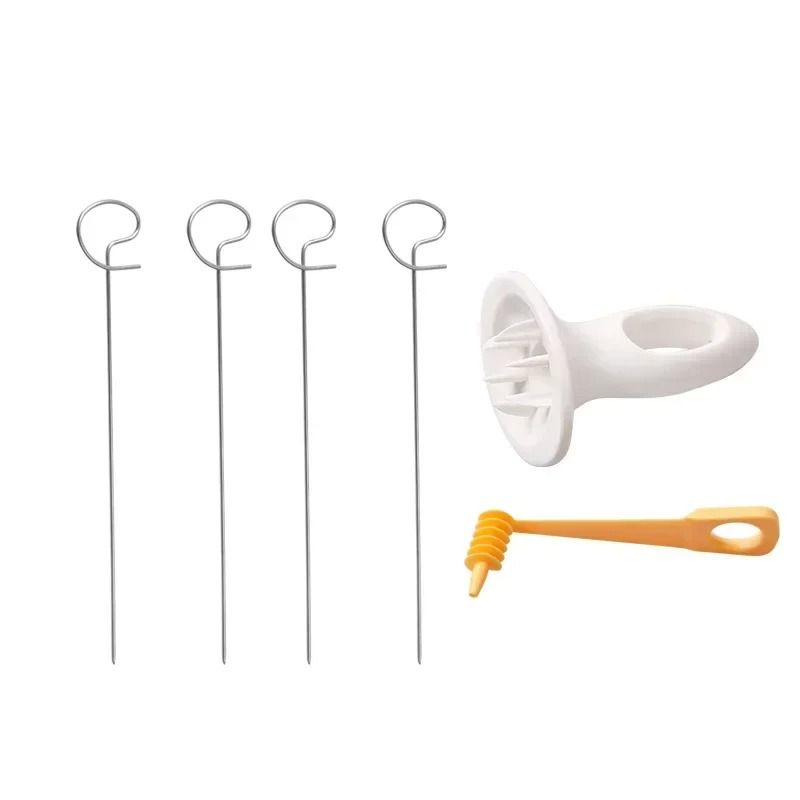 Portable Spiral Potato Cutter Skewers Set & Tornado Chips Maker for BBQ & Camping