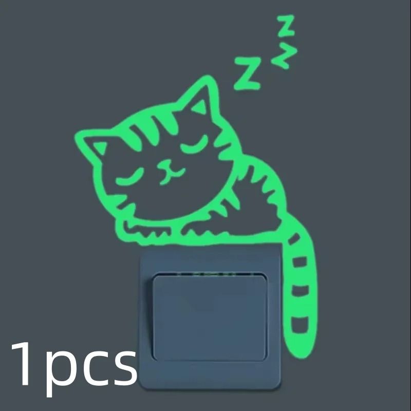 Luminous Glow-in-the-Dark Light Switch Stickers & Wall Decor for Kids' Room