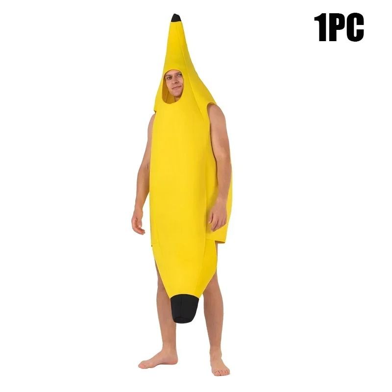 Funny Banana Costume Fruit Outfit - Parent-Child Matching Halloween & Stage Performance Role Play Outfit
