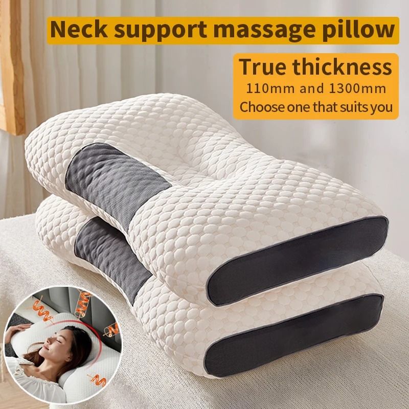 Cervical Orthopedic Soybean Fiber Neck Protection SPA Pillow (Ergonomic Sleep & Massage Support)