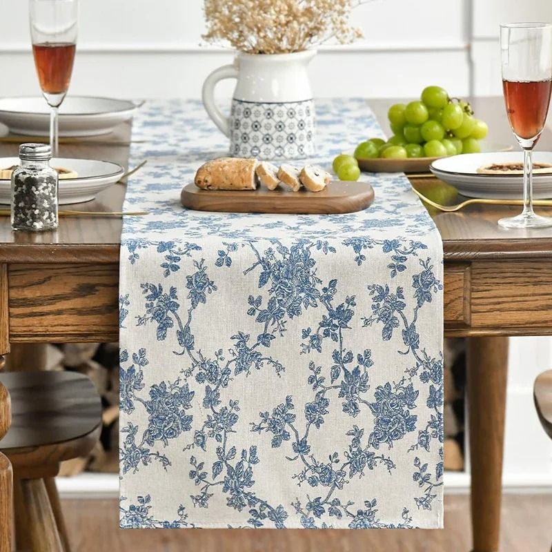 Red and White Checkered Plaid Table Runner (Polyester Cotton Decor for Kitchen, Birthday & Christmas)