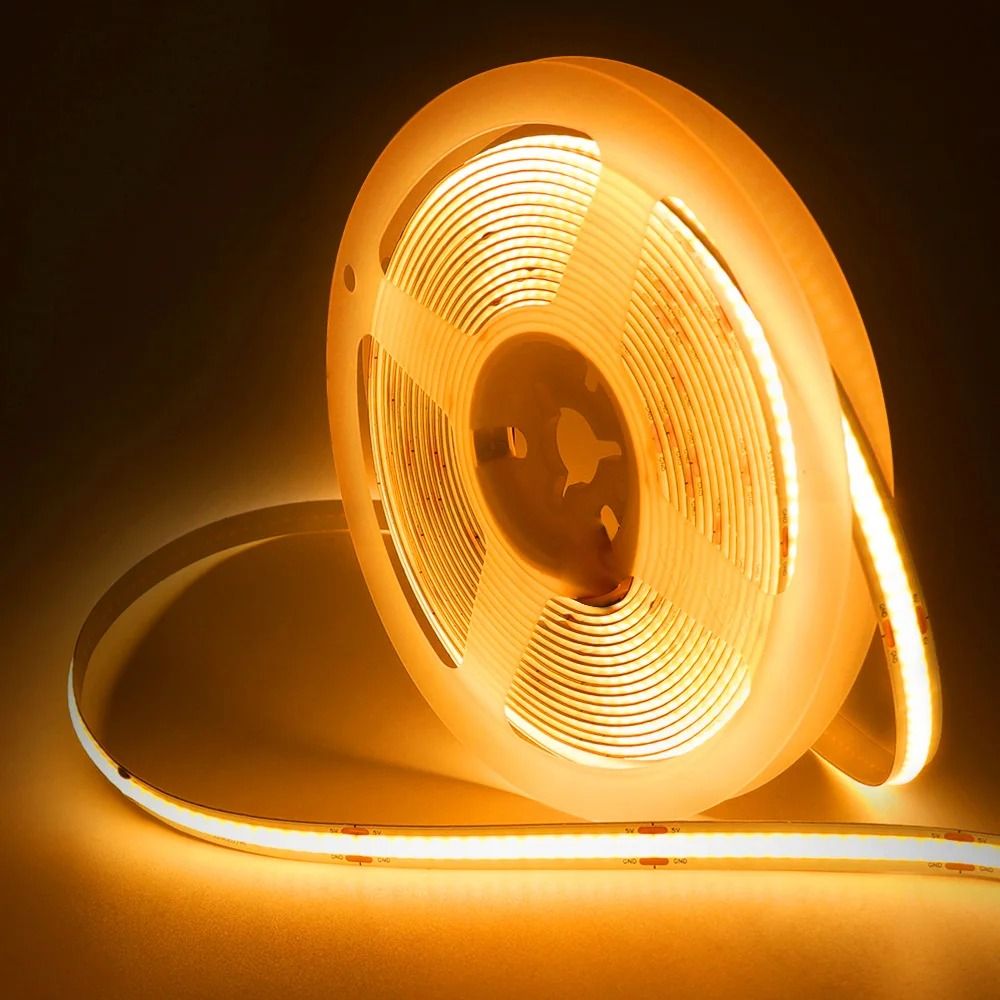 DC 5V USB COB LED Strip Light (High-Density 320 LEDs/m Flexible Ribbon Tape)
