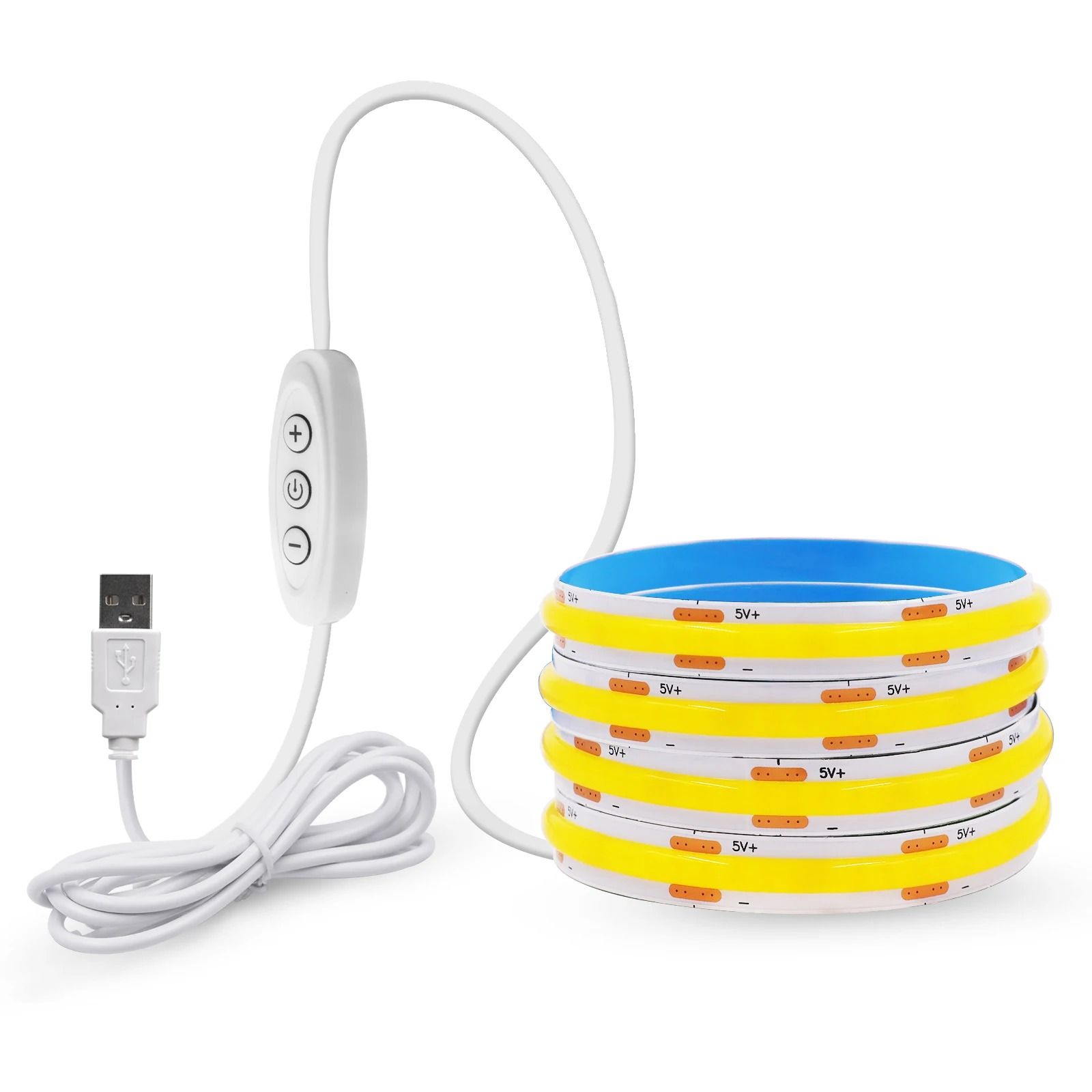 5V USB Touch Dimmer COB LED Strip Light (Flexible Linear Tape Ribbon)