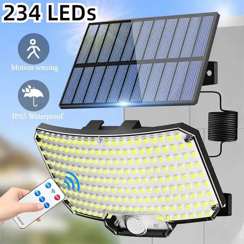 Super Bright Outdoor Solar Motion Sensor Security Light (IP65 Waterproof Garden Wall Lamp)