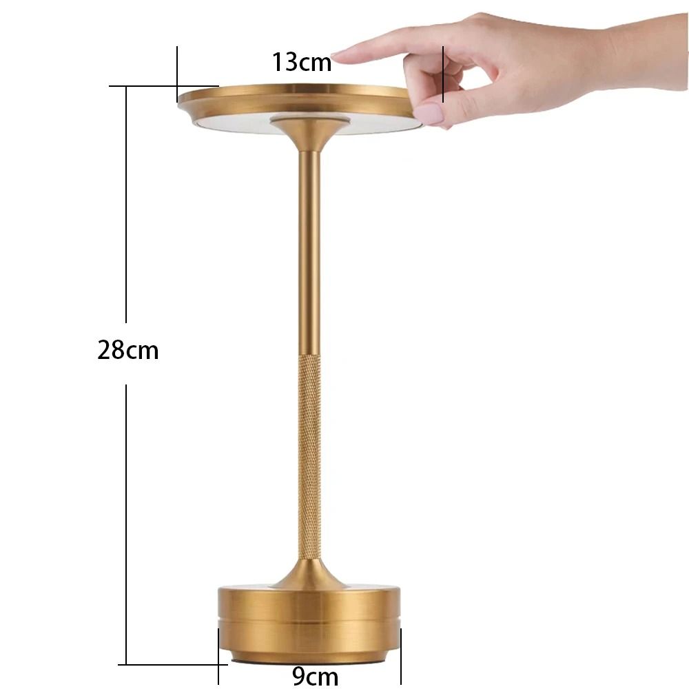 Modern Rechargeable Touch LED Desk & Bar Table Lamp (Minimalist Cordless Night Light for Cafe & Bedroom)