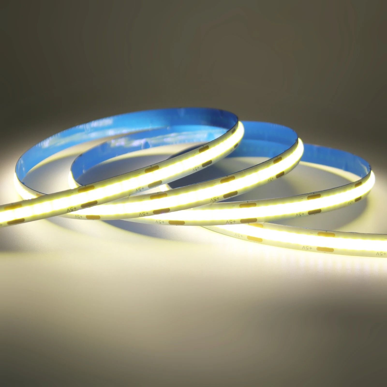5V Flexible COB LED Strip Light (Battery Powered High-Density Backlight for Cabinets & Bedroom)