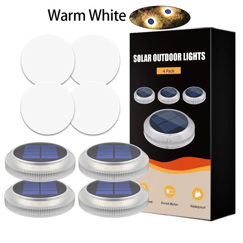 IP68 Waterproof Outdoor Solar Deck & Step Lights for Stairs & Patio