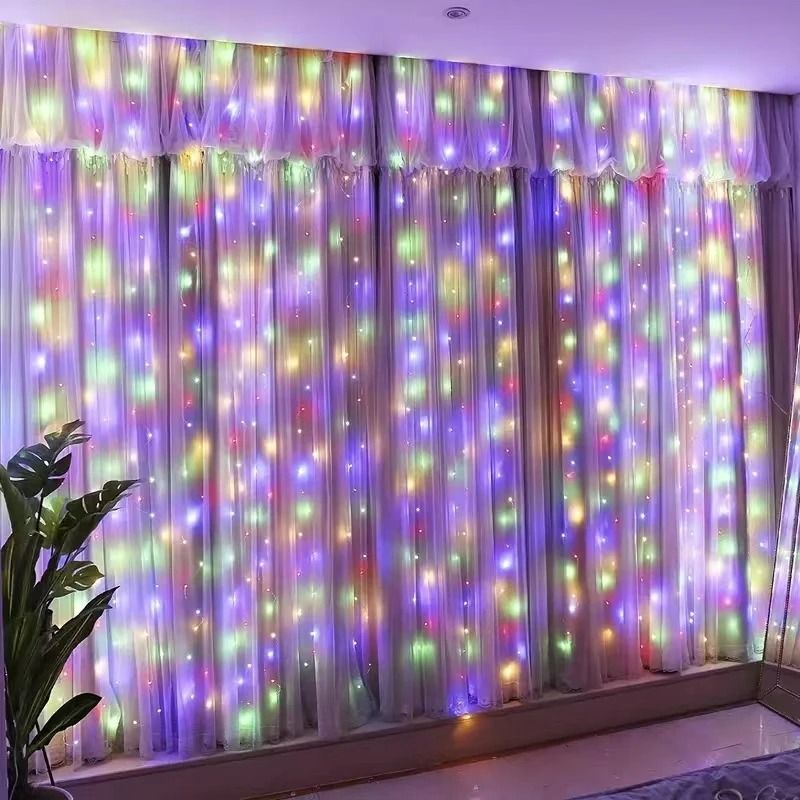USB LED Remote Control Curtain Fairy String Lights for Home & Events