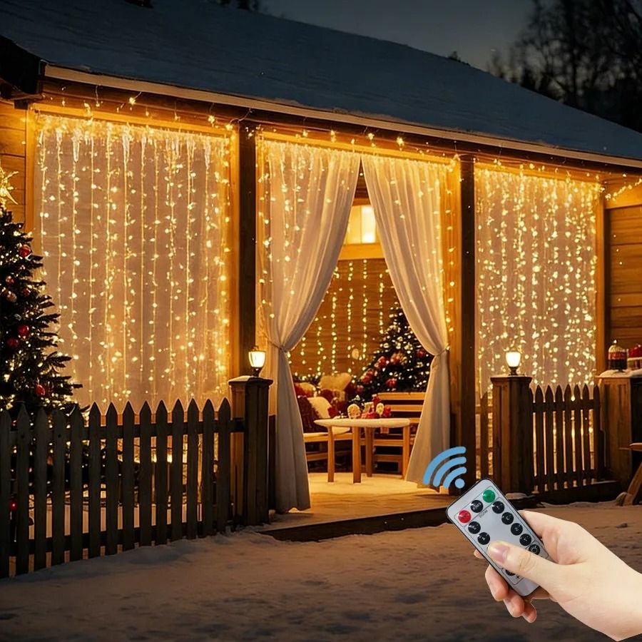 USB Remote Control LED Curtain Fairy Garland Lights for Valentine's & Cozy Bedroom Decor