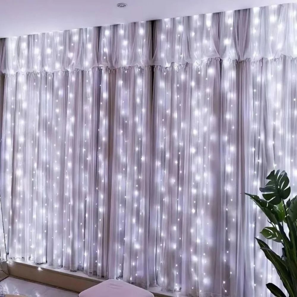 Multi-Size USB Remote Control LED Curtain Fairy Garland Lights (3M/6M) for Bedroom & Home Decor
