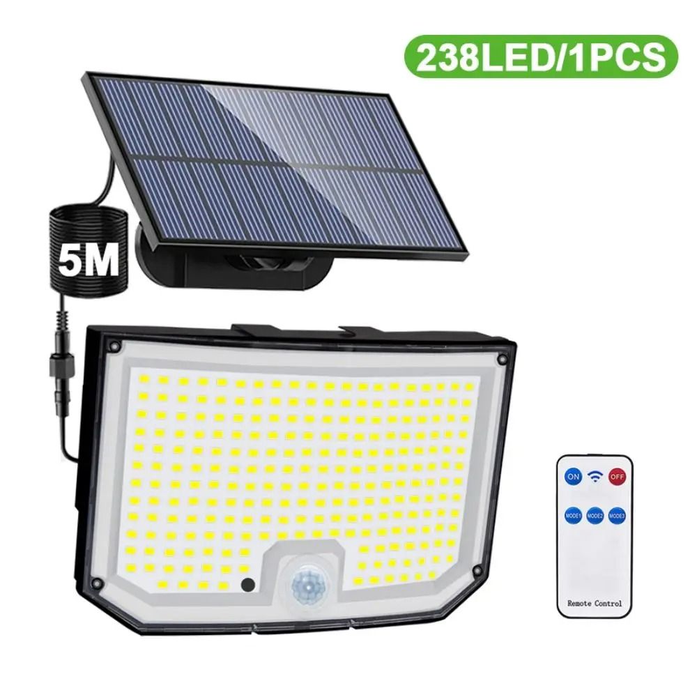 Outdoor LED Solar Motion Sensor Wall Spotlight (IP65 Waterproof Security Street Lamp with 3 Lighting Modes)