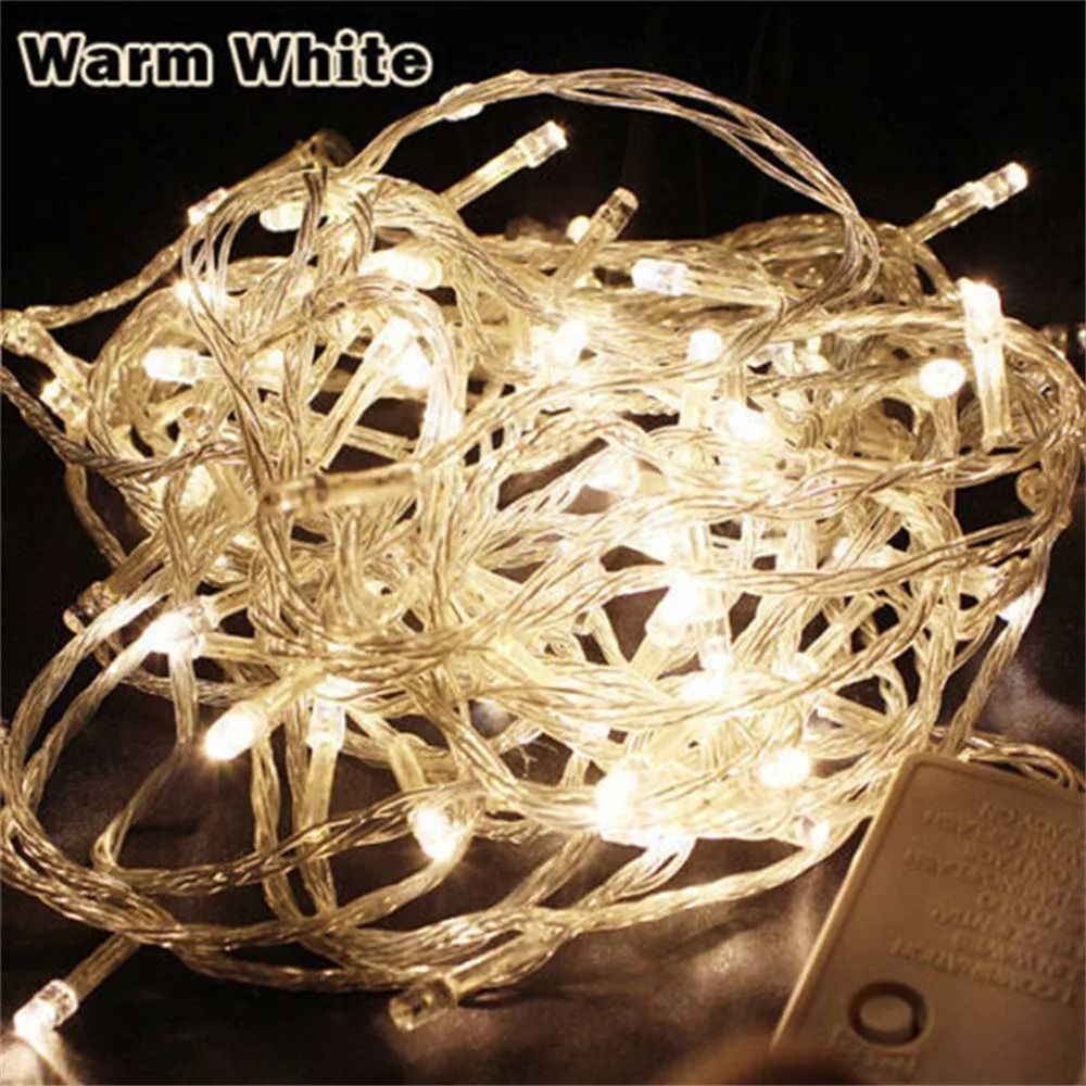 10M-100M Outdoor LED Fairy String Lights (Waterproof Christmas Tree Garland Chain for Garden & Holiday Decor)