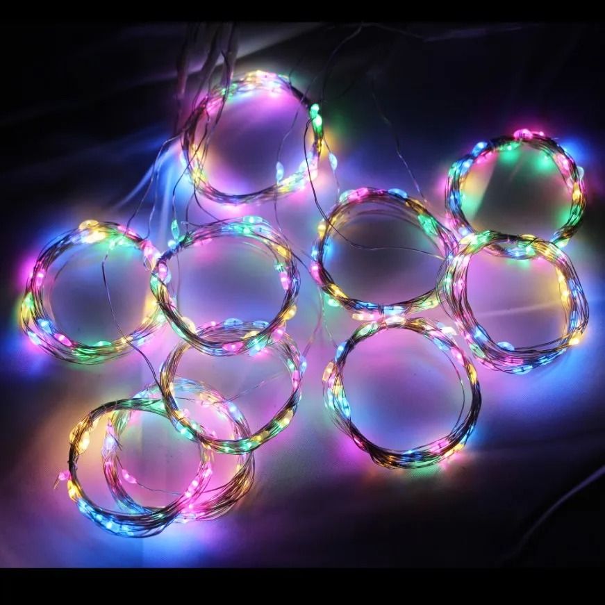3Mx1M/2M/3M Battery & USB LED Curtain String Lights (Fairy Garland Light for Wedding, Party & Christmas Home Decor)