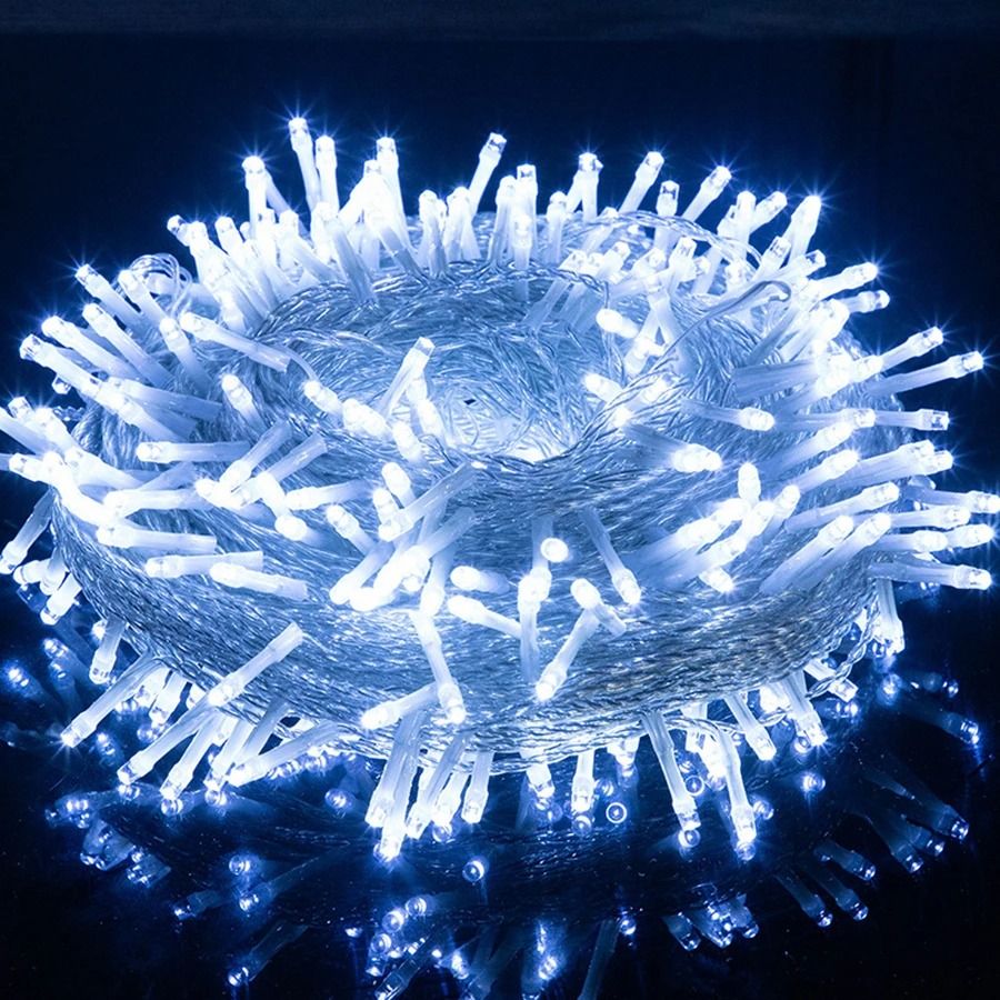 100M Outdoor LED Fairy String Lights (Waterproof Christmas Garland Lamp for Home, Street & Garden Decor)