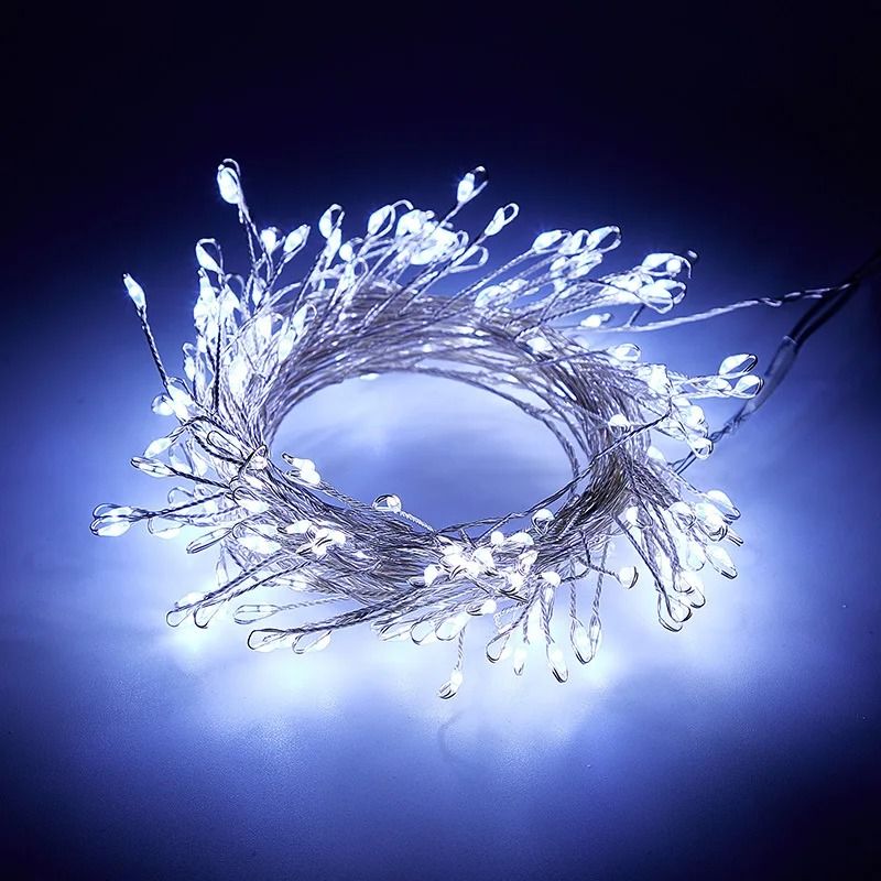 USB LED Firecracker String Lights (Remote Control Fairy Lights for Christmas & Garden Decor)