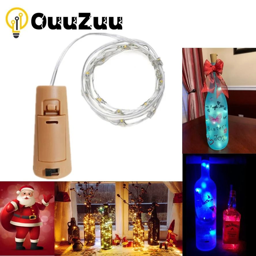 1M-3M Wine Cork LED String Lights (Battery Powered Bottle Fairy Garland for Bar & Party)