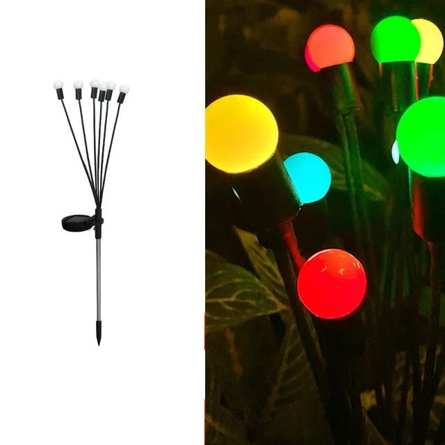 Solar LED Outdoor Waterproof Firefly Garden Lights Sunlight Powered Landscape Decor