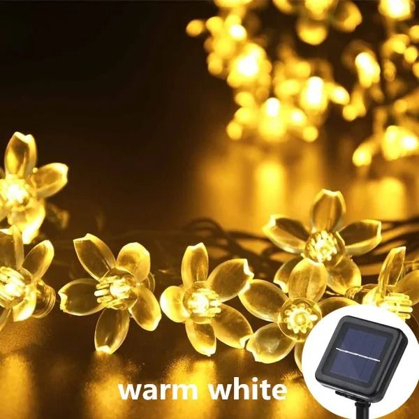Solar Crystal Ball Outdoor String Fairy Lights Waterproof Garland for Garden Patio Party Christmas Decor