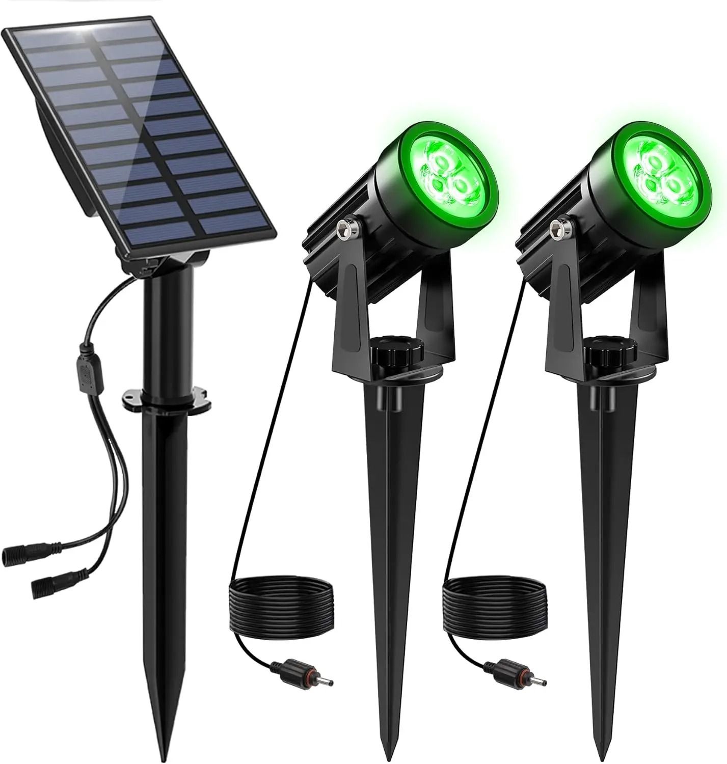 3000K Warm & 6000K Cool White Outdoor Solar LED Spotlights IP65 Landscape Wall & Lawn Lights