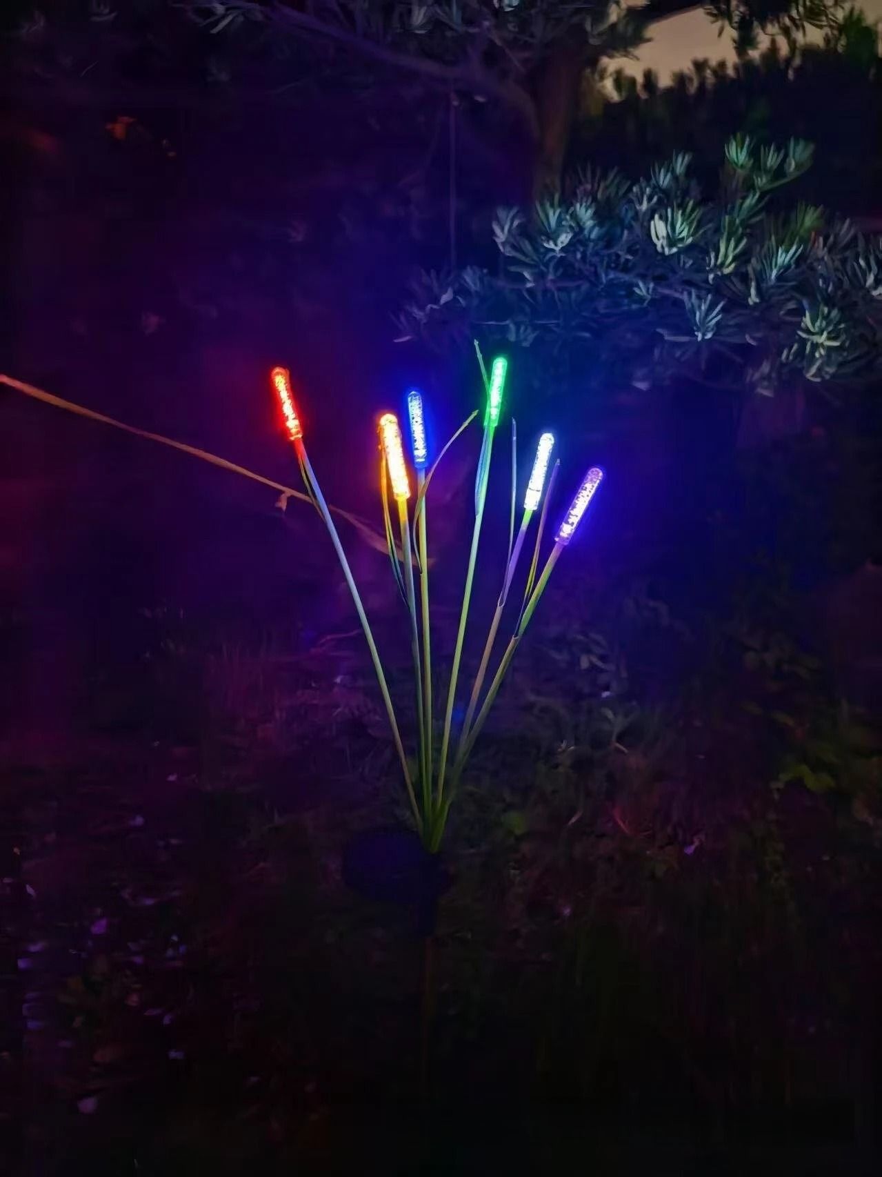 Outdoor Solar Reed Garden Lights LED Waterproof Swaying Decorative Lamp for Patio Yard Pathway Landscape