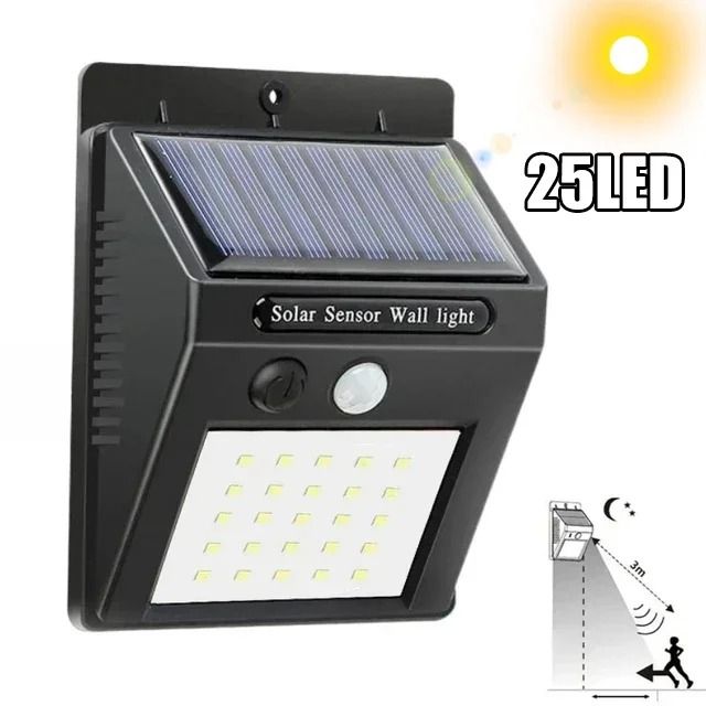 144 LED Wireless Solar PIR Motion Sensor Light Waterproof Outdoor Wall Lamp for Garden Street Yard Decor