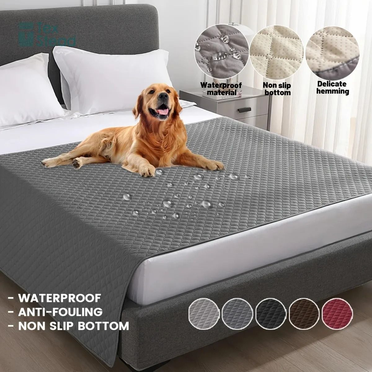 Anti-Leaking Non-Slip Dog Bed Cover Waterproof Pet Blanket Furniture Protector Sconce for Couch Car