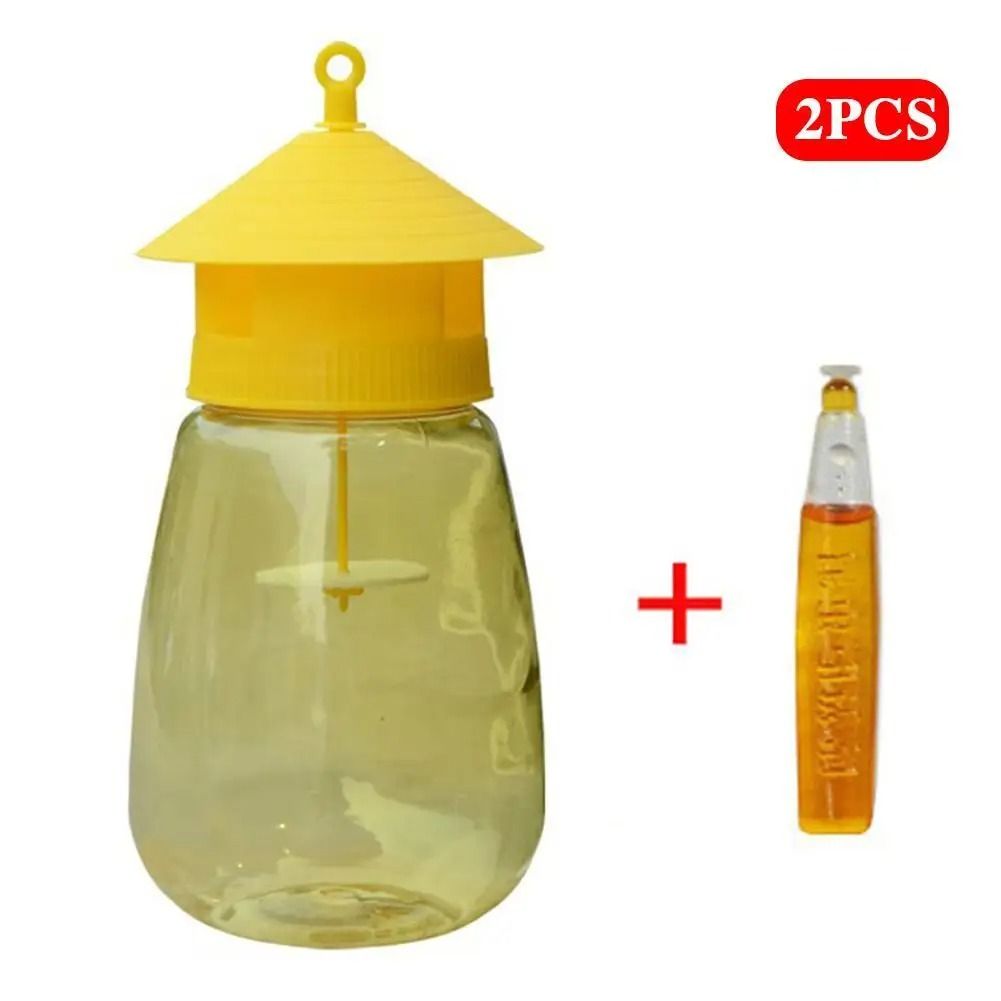 Solar Powered Outdoor Hanging Wasp Trap Waterproof Reusable Bee Hornet Catcher