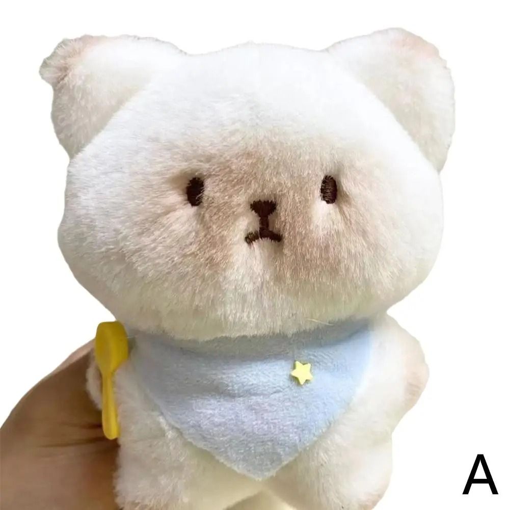 Cartoon Siamese Cat Plush Toy Keychain Kawaii Soft Stuffed Animal Bag Pendant & Keyring