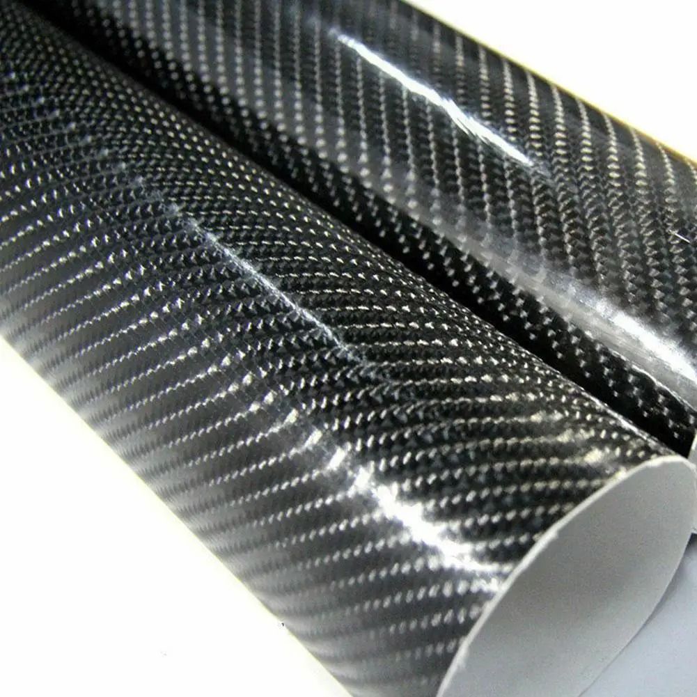 7D Carbon Fiber Vinyl Wrap Sheet Roll (30cm x 152cm) Ultra Glossy High-Definition Auto Film Sticker